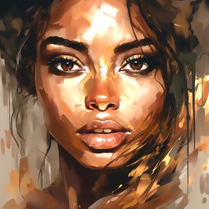 Abstract Beautiful Brown Woman, Natural Beauty
