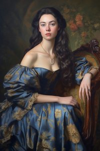 Beautiful lady, vintage portrait