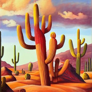 Desert Cacti by F. Abderrahim