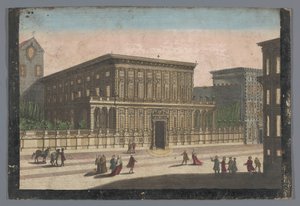 View of the Palazzo Doria-Tursi in Genoa by familie Remondini (attributed to)
