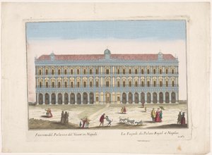 View of the Royal Palace in Naples by familie Remondini (attributed to)