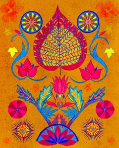 Vibrant Botanical Symmetry by giovanna nicolo