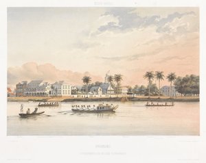 Government House and Square in Paramaribo by jonkheer Jacob Eduard van Heemskerck