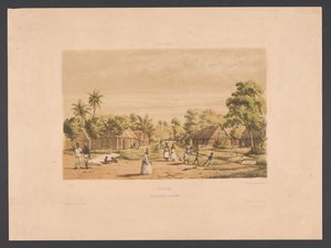 Dwellings of Enslaved People on a Surinamese Plantation (Suriname. A Plantation Slave Camp) (West Indies) (Views from the Netherlands