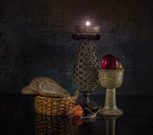 Rustic Candle Still Life by larryliu
