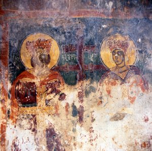 Frescoes in the Byzantine Church of Agios Georgios