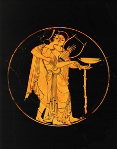 Lovers with Cup and Cythara by painter Pedieus