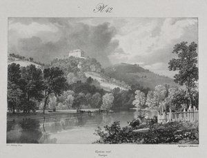 Picturesque and Romantic Voyages in Old France. Auvergne: Château Neuf by probably by Antoine Louis Barye