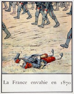 France invaded in 1870 (a soldier dead on the battlefield) - in Petite histoire de France by Jacques Bainville, ed. Mane