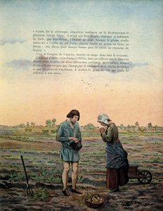 History of France in the Middle Ages: King Louis XI called the Prudent establishes the prayer of the angelus. Illustration by Jacques Marie Gaston Onfray de Breville dit JOB