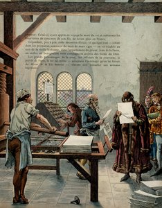 King Louis XI Encourages the Growth of the Printing Industry by pseudonym for Onfray de Breville Jacques Job