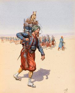 The Zouave (Zouave on Expedition in the Desert) by pseudonym for Onfray de Breville Jacques Job