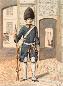 Outfit of French Troops: 8th Regiment of the Royal Guard (1815) by pseudonym for Onfray de Breville Jacques Job