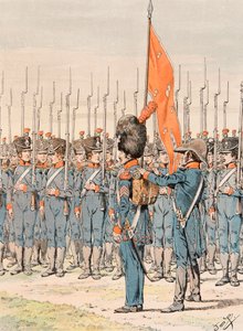 Outfit of French Troops: Light Infantry Handlebar by pseudonym for Onfray de Breville Jacques Job