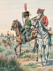 Outfit of the French troops at all times: Trumpet of the Legers Horses of Arenberg (1807)