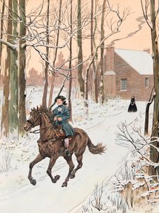 Young George Washington Leaving the Family Home in 1740