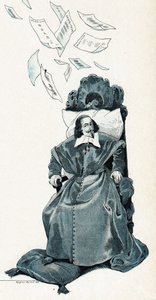 Portrait of Cardinal Jules Mazarin (Giulio Raimondo Mazzarino or Mazarino) by pseudonym for Onfray de Breville Jacques Job