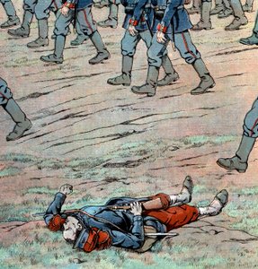 Prussians Invading France: French Dead Soldier by pseudonym for Onfray de Breville Jacques Job