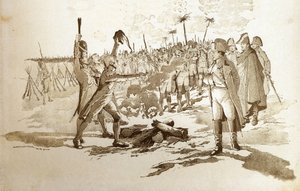 You will not need to expose yourself, we will bring you the flags and cannons of a grenadier before the battle of Austerlitz when Napoleon I Bonaparte (1769-1821) visited the bivouacs. Illustration of Job (Jacques Marie Gaston Onfray de Bréville).