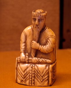 The King Chess Piece in walrus ivory
