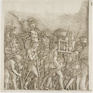 Triumph of Caesar: Soldiers Carrying Trophies by school of Andrea Mantegna