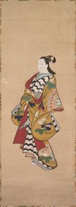 Courtesan by studio of Kaigetsudō Ando