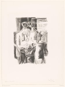 Couple at the Table by unknown (signed by artist)