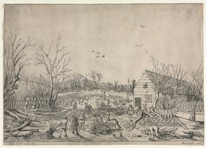 The Great Flood of January 10, 1624 or Repairing the Broken Dike on the River Lek by Vianen, 1624