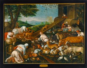 The Animals Enter the Ark by workshop Bassano