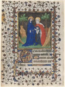 Leaf from a Book of Hours: The Visitation by workshop of Boucicaut Master