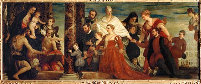 The Madonna and the Cuccina Family by (1528-88) Veronese
