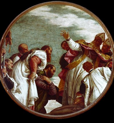 Saint Nicholas receives the tribute of the clerk of Mira by Veronese