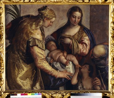 The Holy Family with St. Barbara, c.1550 by (1528 88) Veronese