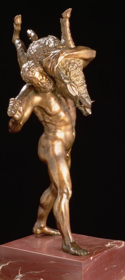 Hercules and the Erymanthian Boar by Giambologna