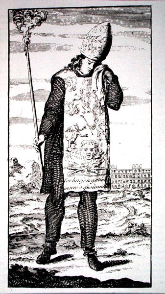 A Sorcerer Condemned to Death by the Inquisition, copy of an illustration from 