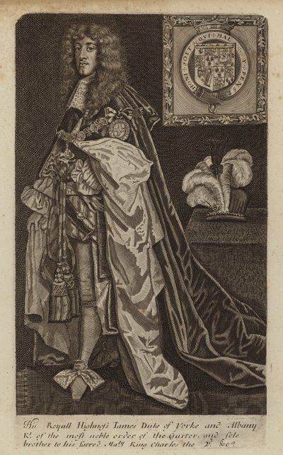 James II and VII, King of England, Scotland and Ireland, when Duke of York (engraving) by (after) English School
