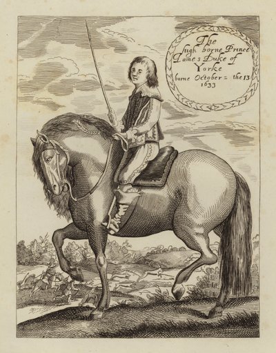 James II and VII, King of England, Scotland and Ireland, when Duke of York (etching) by (after) English School
