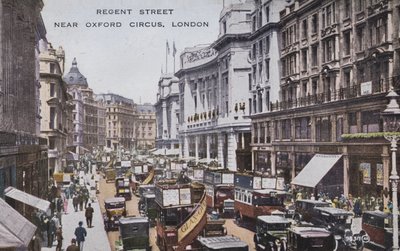 Regent Street, near Oxford Circus, London by (after) English photographer