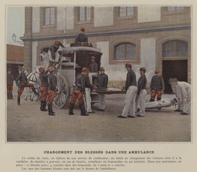 Loading the Wounded into an Ambulance by (after) French Photographer