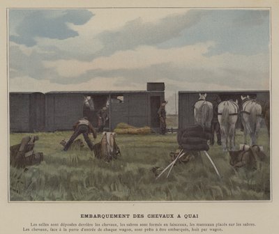 Horse Boarding at the Dock by (after) French Photographer