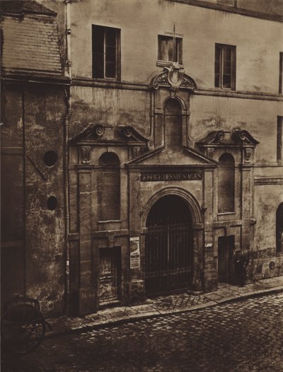 Entrance to the Hospice des Menages, rue de Sevres in 1868 by (after) French Photographer