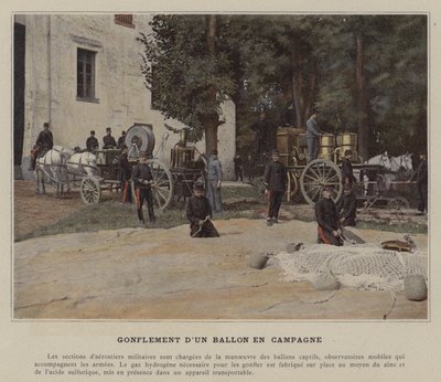 Inflating a Balloon in the Field by (after) French Photographer