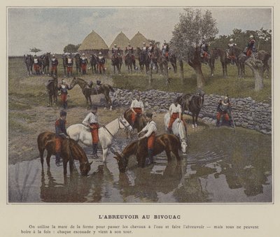 The Watering Place at the Bivouac by (after) French Photographer