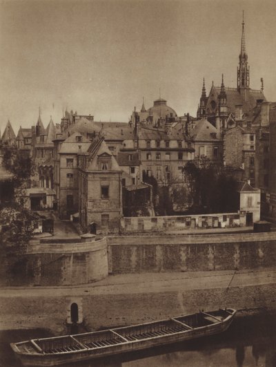 Palace of Justice, View from Orfevres Quay in 1862 by (after) French Photographer