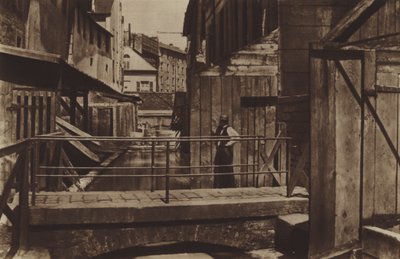 The Banks of the Bievre at the Bottom of Gobelins Street by (after) French Photographer