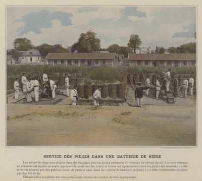 Service of the Pieces in a Siege Battery by (after) French Photographer