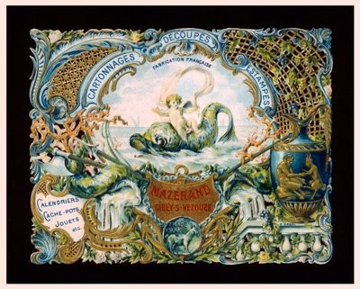 Advertising card for Mazerand printers, Cirey-sur-Vezouze, France by (after) French School