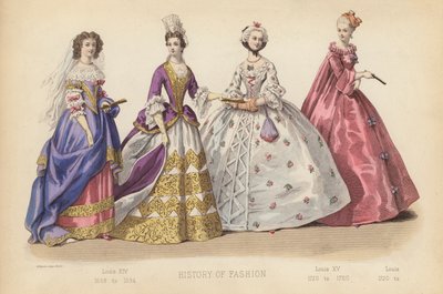 Fashion in France: Louis XIV 1668 to 1694; Louis XV 1720 to 1760 by (after) French School