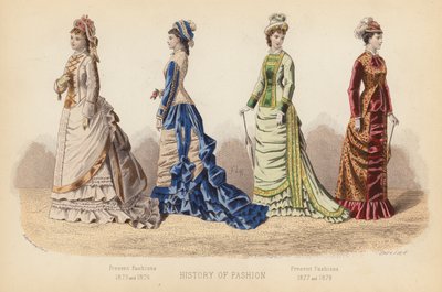 Fashion in France: Present Fashions 1875 and 1876; Present Fashions 1877 and 1878 by (after) French School