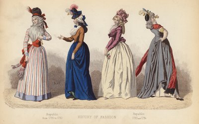 Fashion in France: Republic from 1790 to 1792; Republic 1793 and 1794 by (after) French School